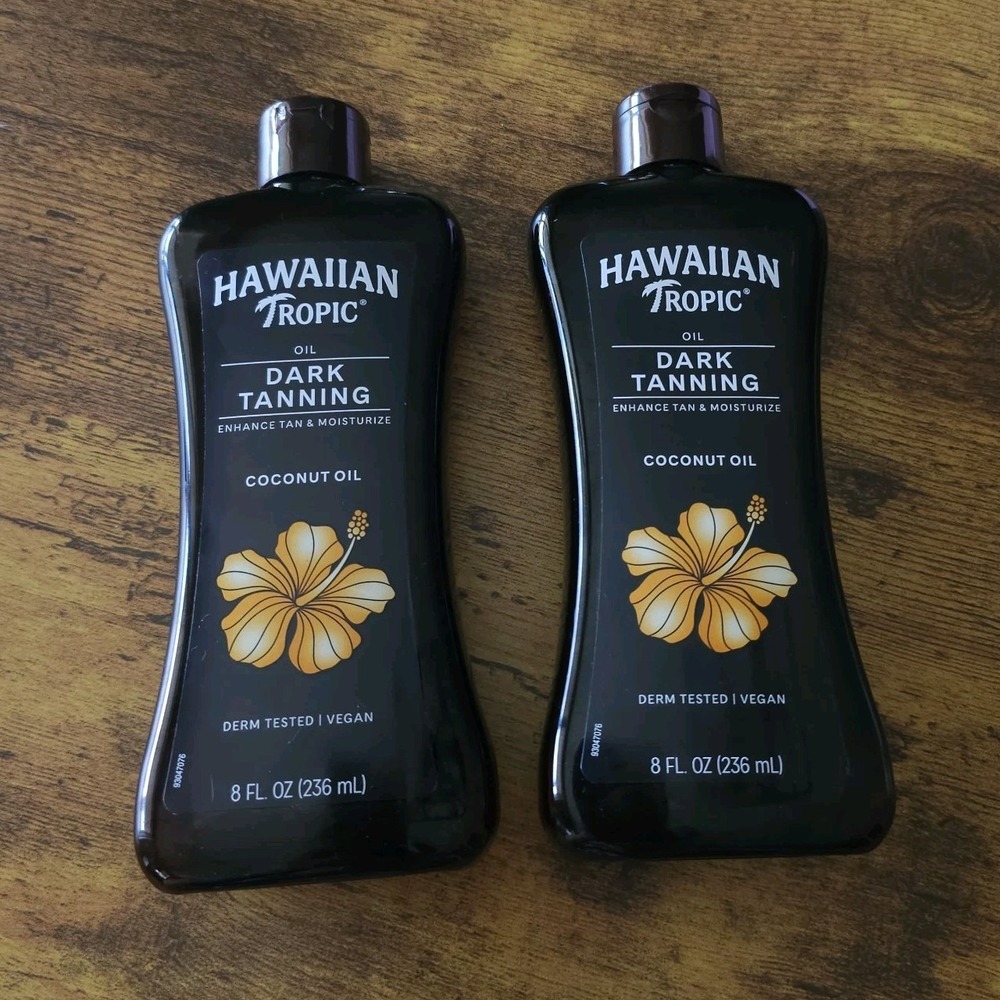 2X Hawaiian Tropic Dark Tanning Oil, 8 fl oz, MOISTURIZING BODY OIL